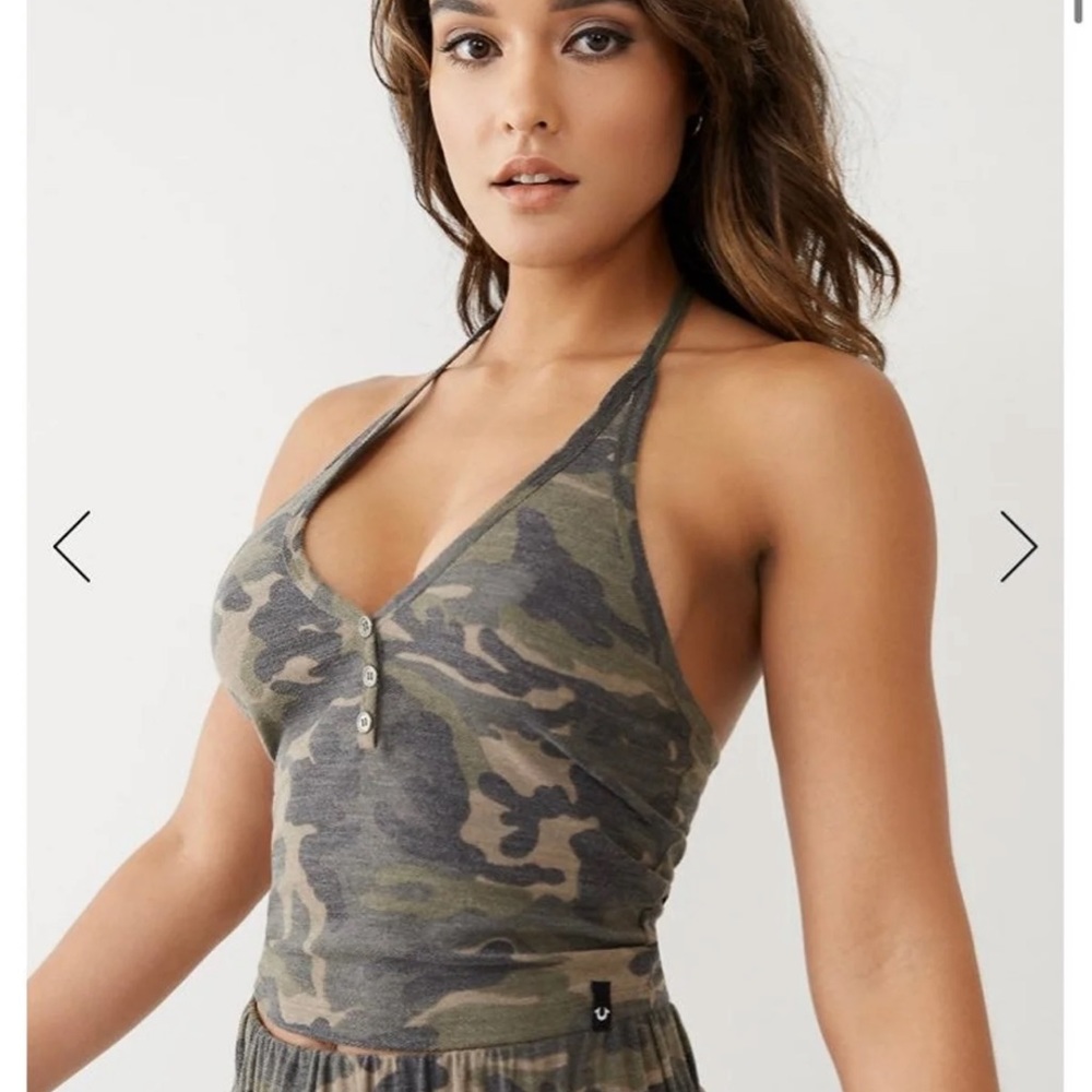 True religion Camo halter top
